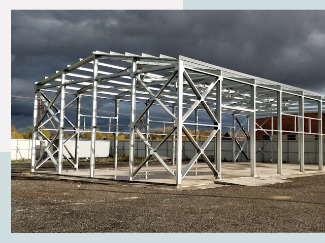 Двускатные ангары в Камышин от 617 руб. за квадрат