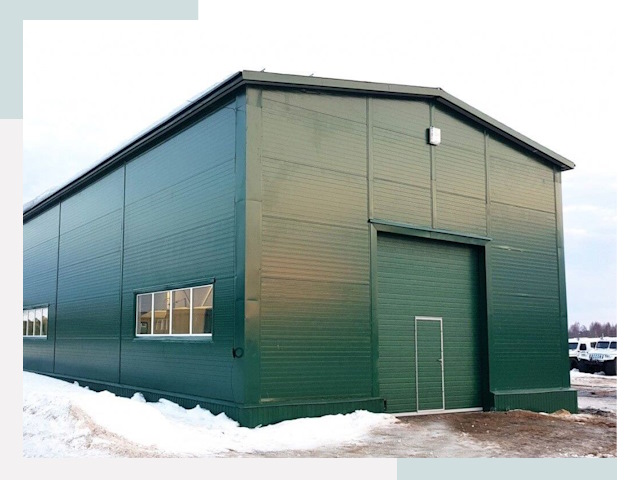 Двускатные ангары в Камышине