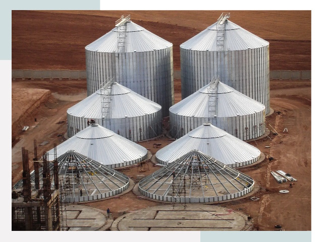 Строительство зерновых силосов в Камышине