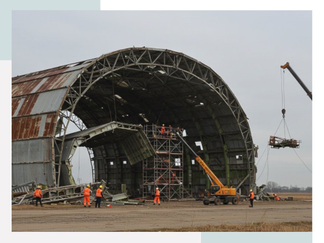 Демонтаж ангаров в Камышине